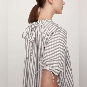 JUST Female Organic Cotton Rialto Dress in Pavement Stripe